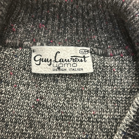 Wool blend vintage penguin embroidered shawl cardigan grandpa sweater - Picture 3 of 5